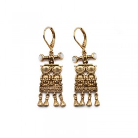 Boucles d'oreilles dormeuses RHAENIRA PAMPILLES Or - Nacres LA2L