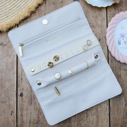 Pochette à Bijoux CATHERINE Lin Blanc - Rangements multiples