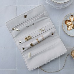 Pochette à Bijoux CATHERINE Moumoute Blanche - Rangements multiples