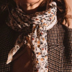 Foulard en voile de coton - BLOOM MIEL