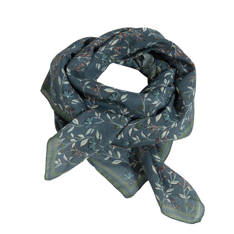 Foulard en voile de coton - BOHEME COBALT - Gabrielle Paris