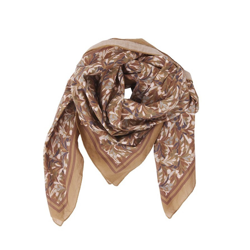 Foulard en voile de coton - SONGE NOISETTE