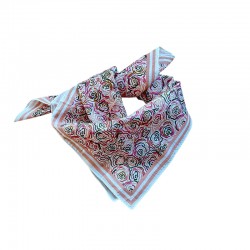 Petit Foulard en voile de coton 60 cm x 60 cm - PORTOFINO ROSE