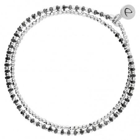 Bracelet élastique HEAVEN DOUBLE TOURS - Perles & Hématites