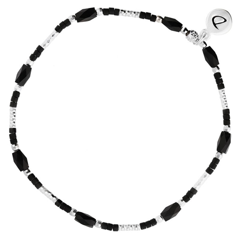 Bracelets élastiques NOIR 50 x 8 mm - Sac de 250 g (env. 200 pcs)