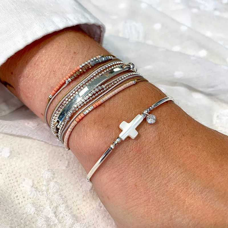 Bracelet élastique en perles de cristal, 60m, 0.5-1.2mm, pour le bain,  collier, ficelle de