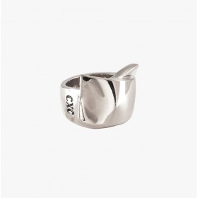 Bague Large La New CINTA tout métal & Ruban design CXC