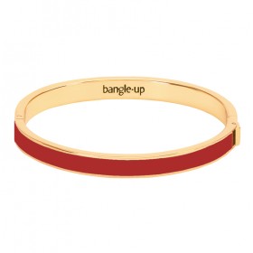 Bracelet jonc Bangle fermé doré - Email Rouge salsa BANGLE UP