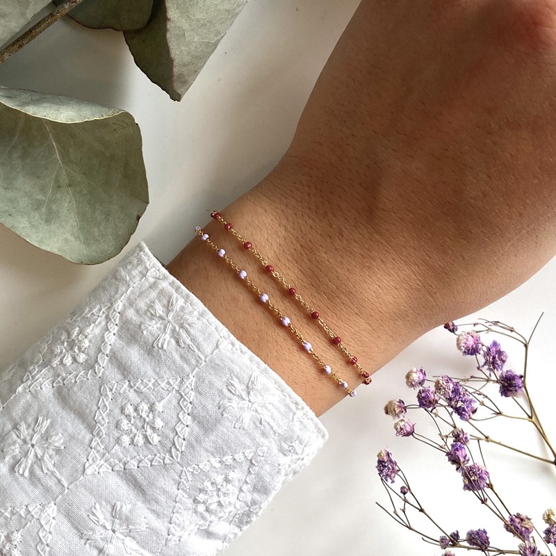 Bracelet Femme perle gravée sur cordon – BRA10 - LPN Bijoux