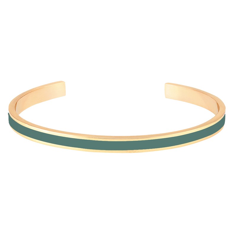 Bracelet jonc ouvert BANGLE Verde doré signé BANGLE UP