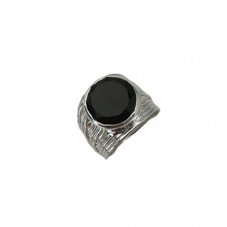 Bague best sale rond noir