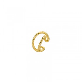 Bague d'oreille, Ear Cuff MAYFAIR LUMINARY Or & Anneau croisé diamanté - Mya Bay