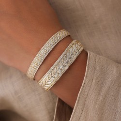 Bracelet INTERMIX Gold & Silver - Fils d'or tressés Or & Argent