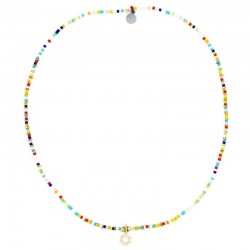 Collier bracelet SUN GOLD MULTICO - Perles Japonaises multicolores - TÊTES BLONDES