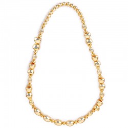 Collier JOSE OR Or - Grosses perles, lisses, facettées & striées - HIPANEMA