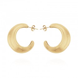 Boucles d'oreilles CROWNY Or - Grosses Créoles designs - HIPANEMA