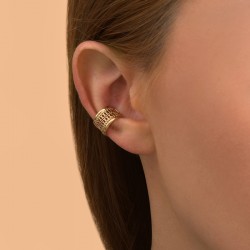 Boucle d'oreille EARCUFF NOOR Or - Moucharabieh en filigrane