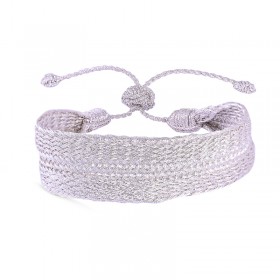 Bracelet YULA Silver - fils d'or tressés argentés Maaÿaz