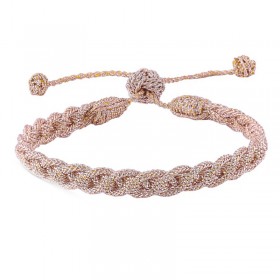 Bracelet ajustable INFINITY Rose Gold - fils d'or tressés Maaÿaz