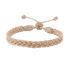 Bracelet BRAIDED Gold & Silver  - fils d'or tressés doré argenté - Maaÿaz