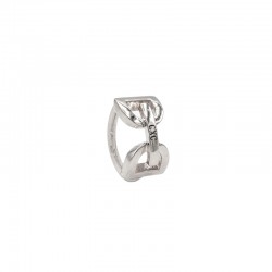 Bague double étrier Magnolia plaqué argent CXC