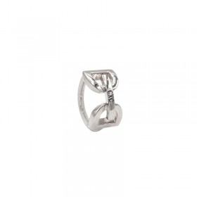 Bague double étrier Magnolia plaqué argent CXC