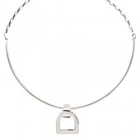 Collier étrier Magnolia plaqué argent CXC