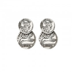 Boucles d'oreilles romaines Magnolia plaqué argent CXC