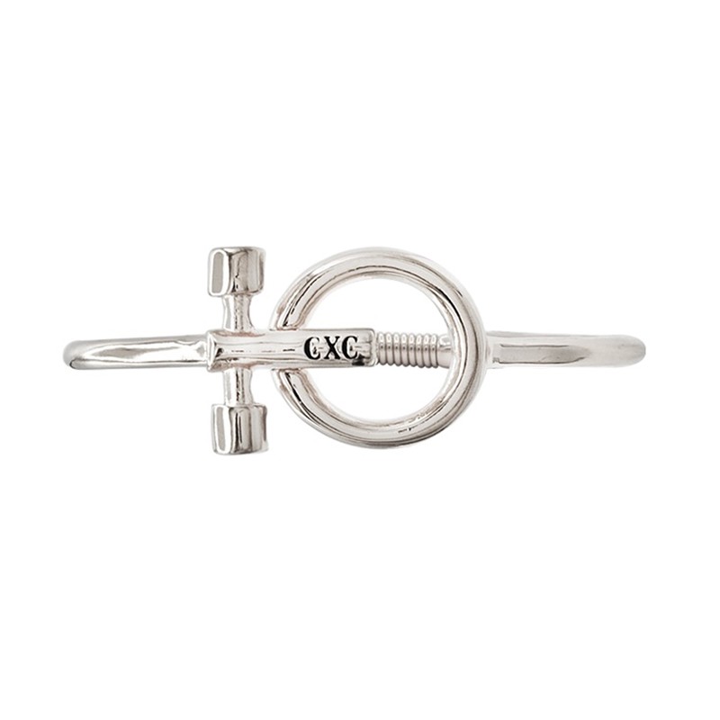 Bracelet jonc mors Magnolia plaqué argent