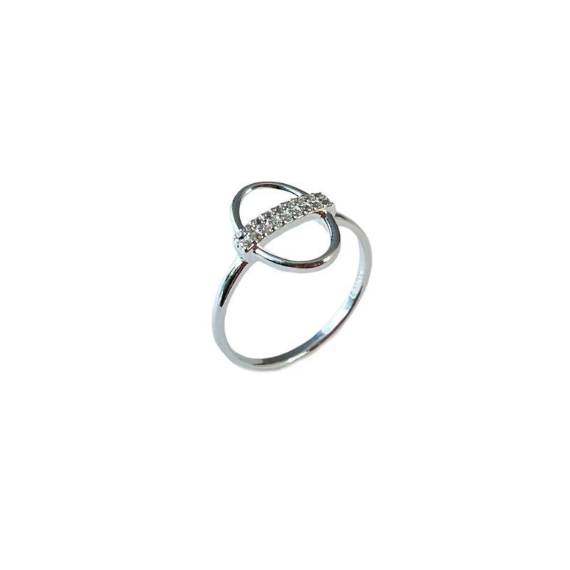 Bague fine ovale et barrette zircons - argent CANYON