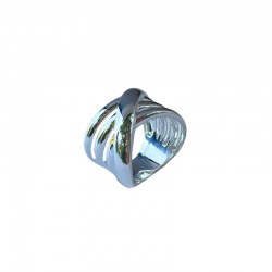 Bague large multi anneaux lisses croisés - argent