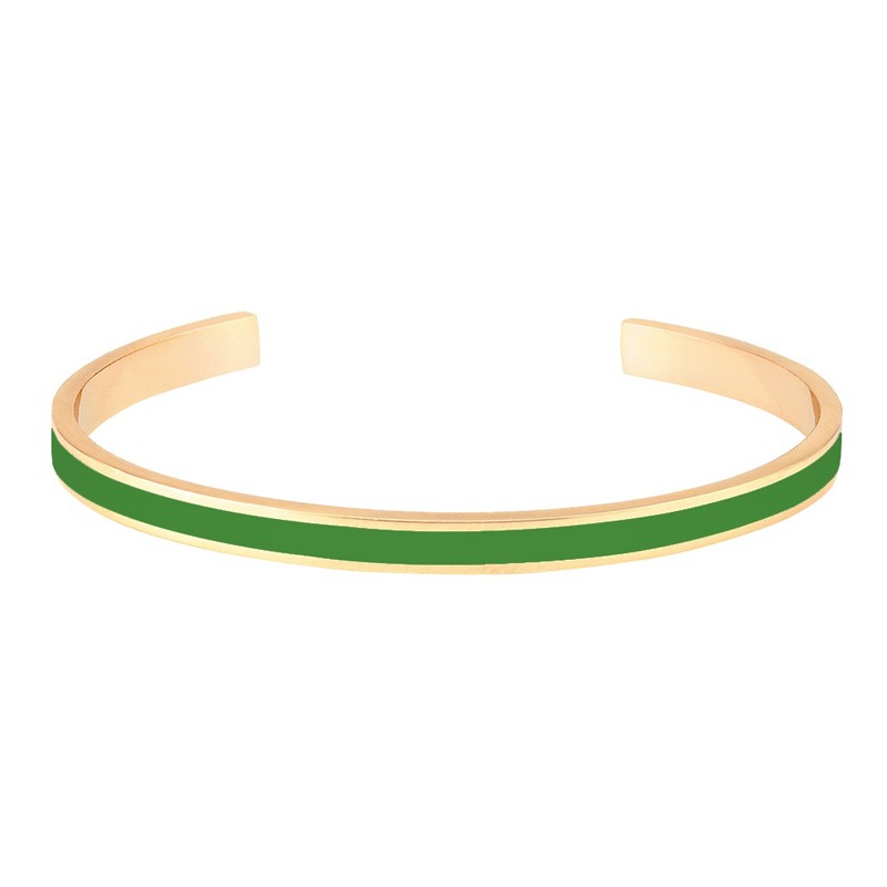 Bracelet jonc ouvert BANGLE vert doré - simply green BANGLE UP