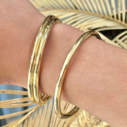 Bracelet jonc AN-O doré - Or light BANGLE UP