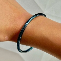 Bracelet jonc AN-O bleu - Blue ray