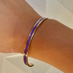 Bracelet jonc ouvert BANGLE violet doré - deep purple