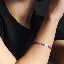 Bracelet jonc ouvert BANGLE violet doré - deep purple