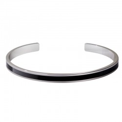 Bracelet jonc ouvert BANGLE argent noir - Rhodium BANGLE UP