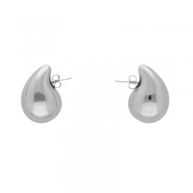 Boucles d'oreilles DROP EARRING SILVER - Grosse puce argentée - VANESSA BARONI