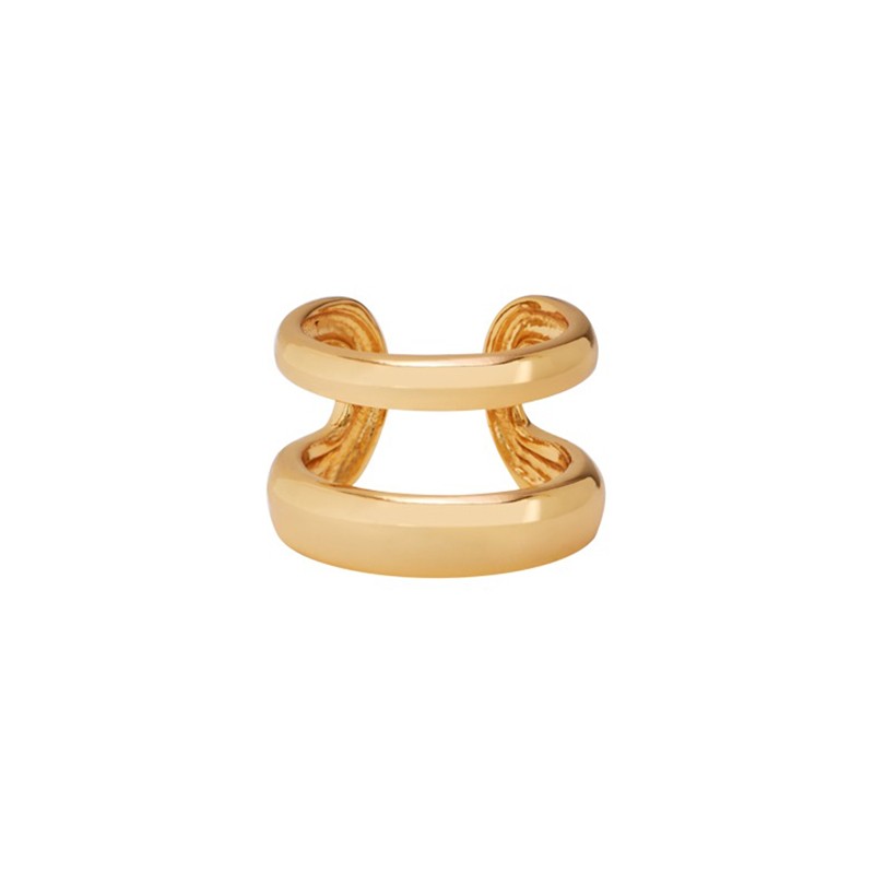 Bague large double anneaux AN-O - Or light